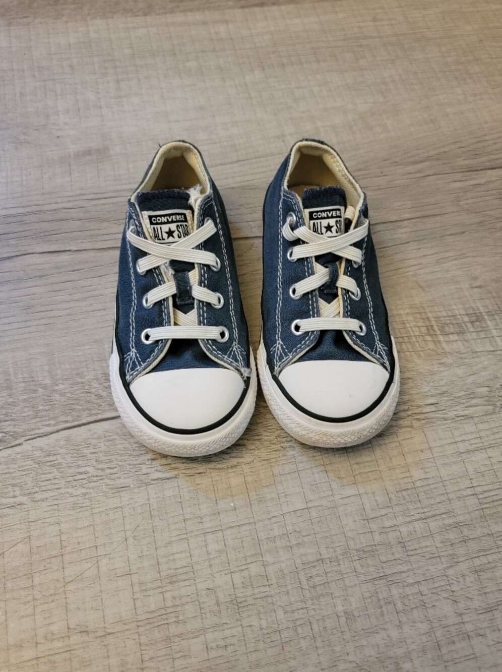 Converse All Star Small Kids Infant Size 8 Blue Canvas Low Top Shoes
